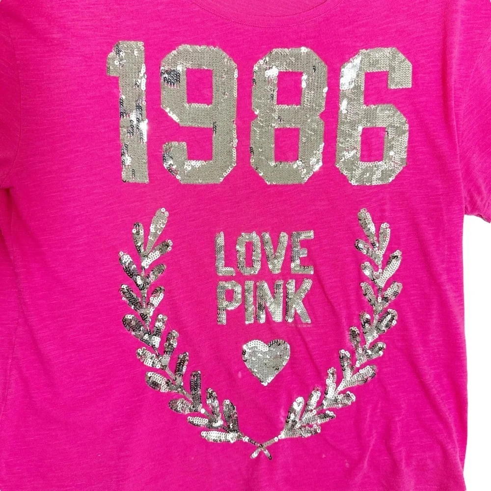 Victoria’s Secret PINK Y2K Vintage Sequin Top‎ size L - Picture 4 of 8